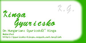 kinga gyuricsko business card